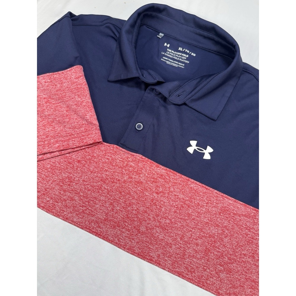 Under Armour XL Playoff Polo Colorblock Stretch Performance Golf Shirt